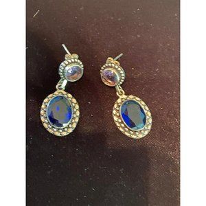Beautiful Iolite and Amythist Earrings